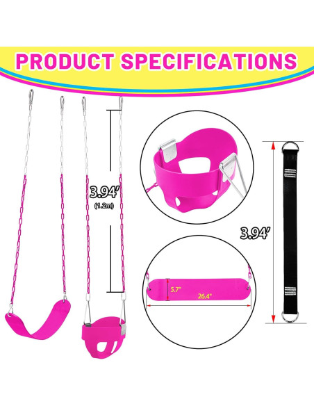 Columpio para Niños Pequeños Perantlb - Asiento de Cubo con Respaldo Alto