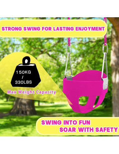 Columpio para Niños Pequeños Perantlb - Asiento de Cubo con Respaldo Alto