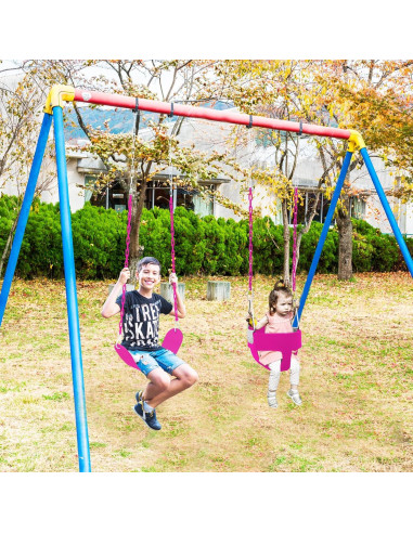 Columpio para Niños Pequeños Perantlb - Asiento de Cubo con Respaldo Alto