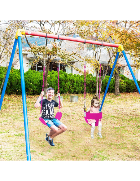 Columpio para Niños Pequeños Perantlb - Asiento de Cubo con Respaldo Alto