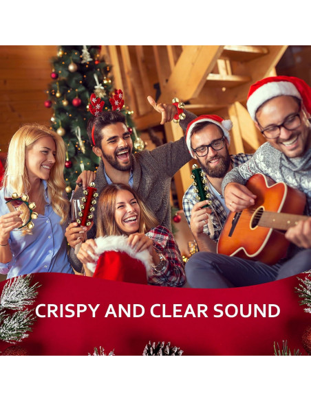 Campanas de Mano de Navidad Boao 6 Pcs con Mango de Madera