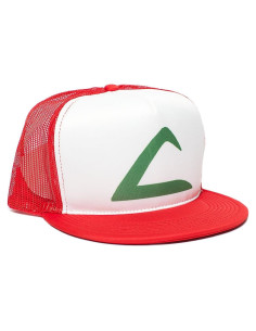 Gorra Trucker Unisex Adulto Pokémon Ash Ketchum Roja/Blanca