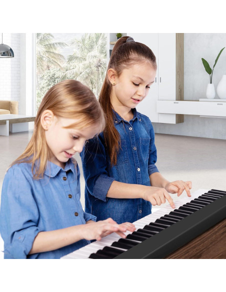 Teclado de Piano Plegable Costzon 61 Teclas Negro Portátil