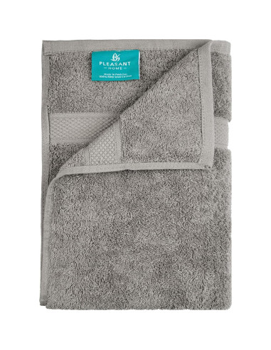 Juego de 6 Toallas de Baño Pleasant Home 100% Algodón Gris