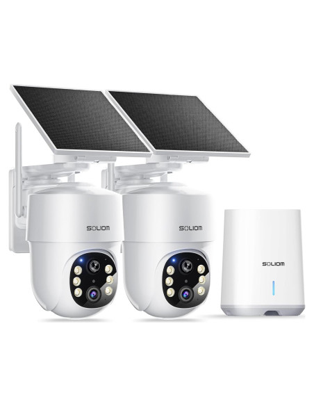 Cámaras de Seguridad Inalámbricas SOLIOM SHB501 - 5MP, Paquete de 2