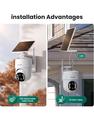 Cámaras de Seguridad Inalámbricas SOLIOM SHB501 - 5MP, Paquete de 2