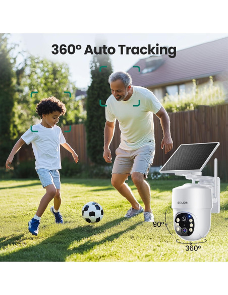 Cámaras de Seguridad Inalámbricas SOLIOM SHB501 - 5MP, Paquete de 2