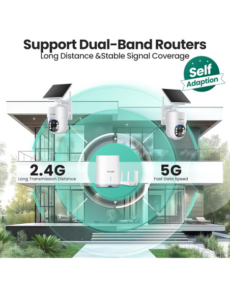 Cámaras de Seguridad Inalámbricas SOLIOM SHB501 - 5MP, Paquete de 2