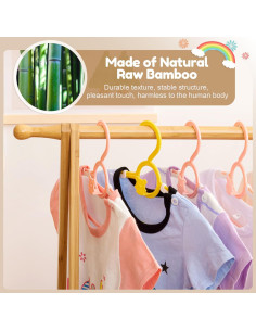 Perchero Infantil Plegable Cozivolife de Bambú 106 cm 2