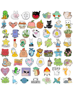 Conjunto de 20 Pines de Esmalte Divertidos para Mochilas 2