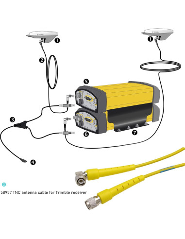 Cable de Antena RG58 TNC 2.8m para Receptor GNSS GPS