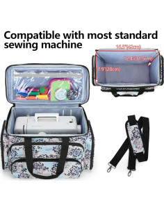 Funda para Máquina de Coser CURMIO Diente de León 43.94x20.51x34.50cm 2