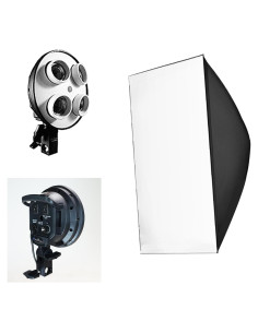 Softbox Julius Studio 20x28" con 4 Zócalos E26/E27