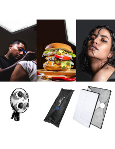 Softbox Julius Studio 20x28" con 4 Zócalos E26/E27 2