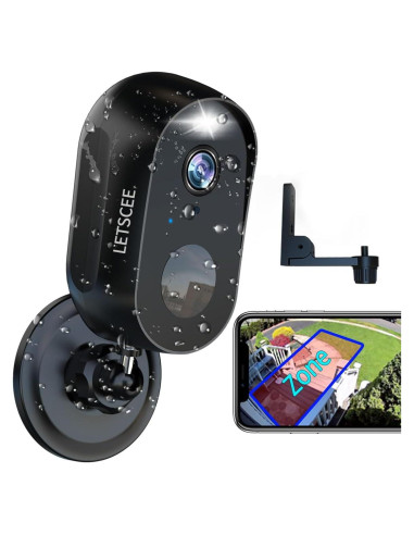 Cámara de Seguridad Inalámbrica LETSCEE 2K con Audio y Visión Nocturna