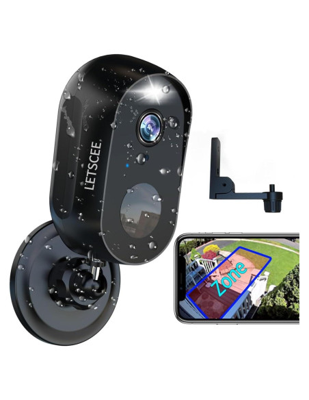 Cámara de Seguridad Inalámbrica LETSCEE 2K con Audio y Visión Nocturna