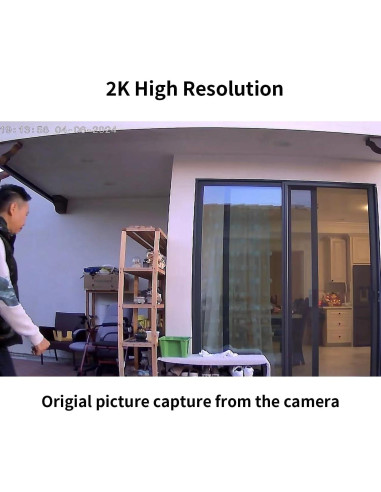 Cámara de Seguridad Inalámbrica LETSCEE 2K con Audio y Visión Nocturna