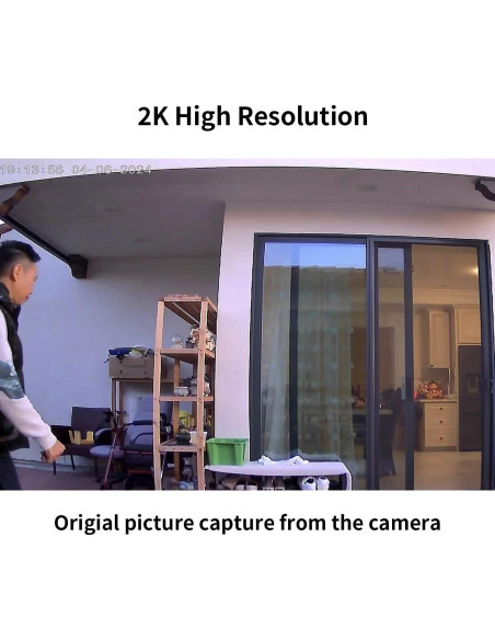 Cámara de Seguridad Inalámbrica LETSCEE 2K con Audio y Visión Nocturna