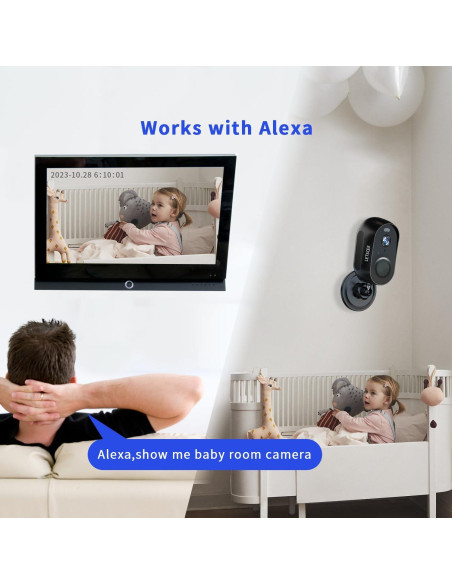 Cámara de Seguridad Inalámbrica LETSCEE 2K con Audio y Visión Nocturna