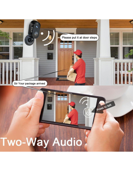 Cámara de Seguridad Inalámbrica LETSCEE 2K con Audio y Visión Nocturna