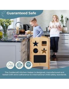 Torre de Ayuda en la Cocina GuíaCraft Clásica Plegable Gris 2