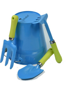 Cubo de Agua Azul G & F Products + Juego de Jardinería Niños 2