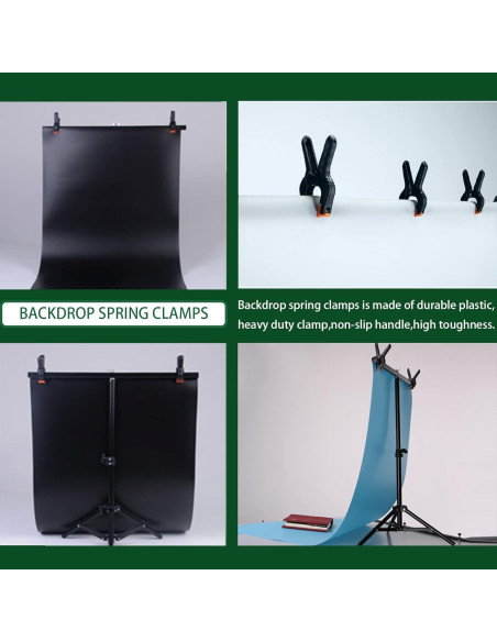 Keadic Kit de Clips de Fondo de Fotografía 22 Piezas Nylon Keadic Kit de Clips de Fondo de Fotografía 22 Piezas Nylon