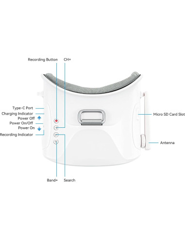 Gafas FPV BETAFPV VR03 4.3" HD 800x480 DVR Antena 5.8G