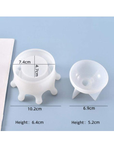 Molde de Silicona para Resina Caja de Almacenamiento 10.8x8.6x8cm 2