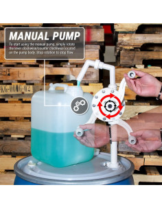Bomba Química Manual TERA PUMP 10 GPM para Barriles 15-55 Gal 2