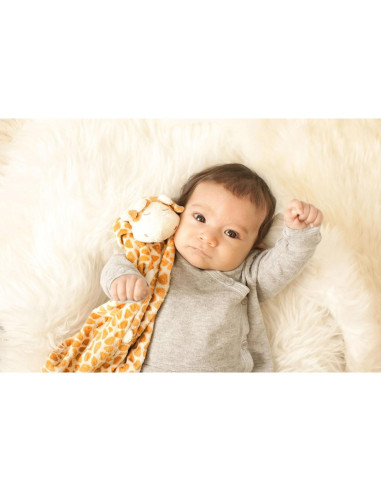 Manta de Seguridad Angel Dear Jirafa Marrón 33x33 cm