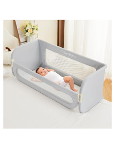 Barandilla de Cama Ciilee para Niños 185 cm Ajustable Gris