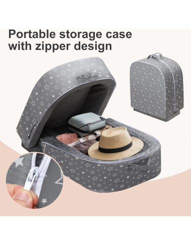 Cama de viaje plegable REAWUL para niños, 58.4x22.9cm, Gris