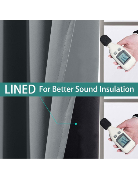 Cortinas Térmicas Aisladas Yakamok 132.08x137.16 cm Opacas Gris Cortinas Térmicas Aisladas Yakamok 132.08x137.16 cm Opacas Gris