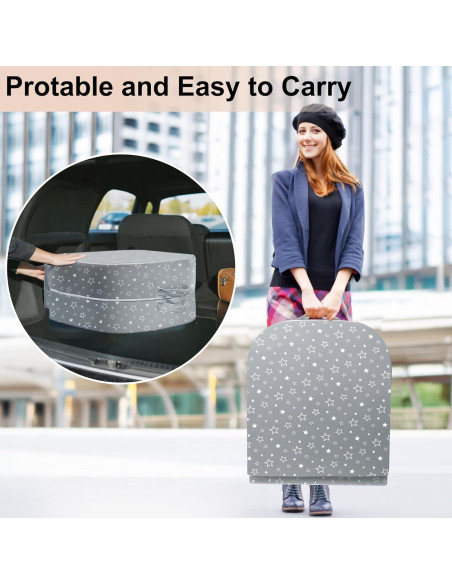 Cama de viaje plegable REAWUL para niños, 58.4x22.9cm, Gris