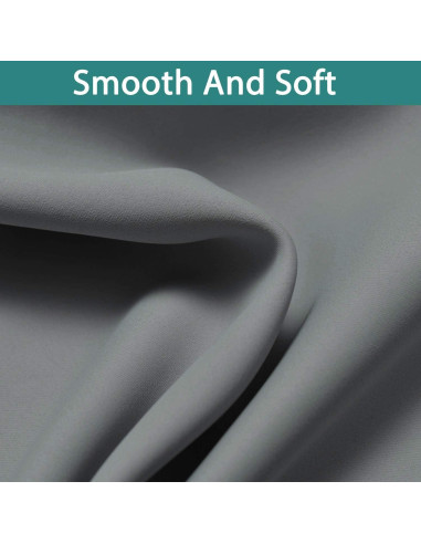 Cortinas Térmicas Aisladas Yakamok 132.08x137.16 cm Opacas Gris