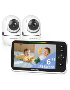Monitor de Bebé HelloBaby HB6550Plus 2 Cámaras 6'' Pantalla IPS