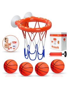 Aro de Baloncesto para Baño Marppy con 4 Pelotas Blandas