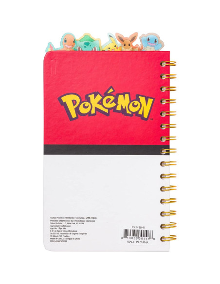 Cuaderno de Anillas Pokemon Pokeball Starters 12.7x20.3cm