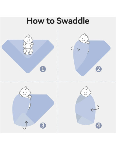 Manta de Envolver BubblePanda 89x89 cm Rayón de Bambú Suave