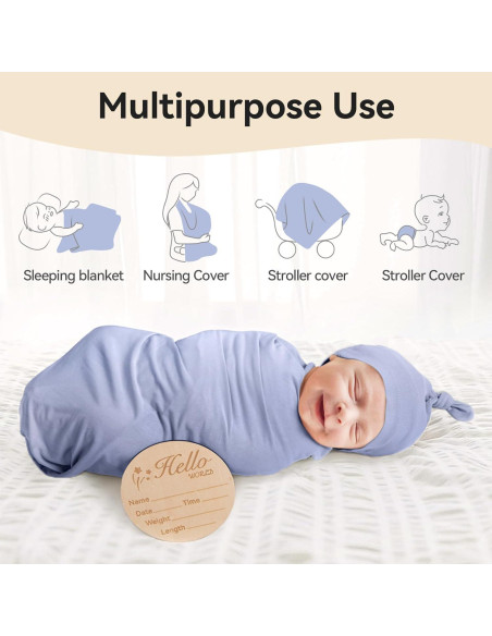 Manta de Envolver BubblePanda 89x89 cm Rayón de Bambú Suave Manta de Envolver BubblePanda 89x89 cm Rayón de Bambú Suave