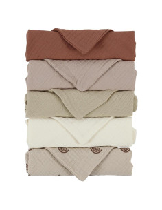 Paños de Eructo Kjuti 100% Algodón Muselina 10x10 cm - 5 Unidades