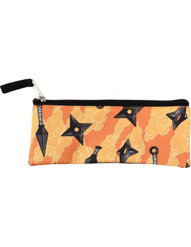 Conjunto Mochila 5 Piezas Naruto Anime Naranja y Negro