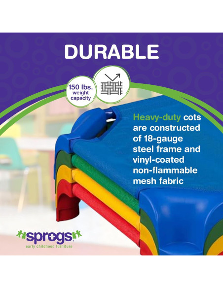 Camas Apilables Sprogs para Niños - Paquete de 4 - 132x58 cm