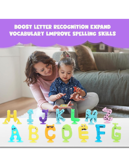 Juguetes de Succión de Letras del Alfabeto Blizuup 26 Piezas