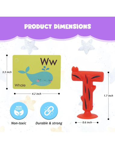 Juguetes de Succión de Letras del Alfabeto Blizuup 26 Piezas