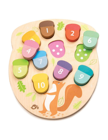 Juego de rompecabezas de madera Tender Leaf Toys - Conteo 10