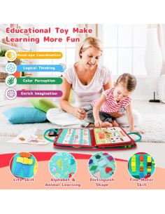 Tablero Ocupado Montessori Rideomon 28x22 cm para Niños 1-4 Años 2