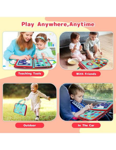 Tablero Ocupado Montessori Rideomon 28x22 cm para Niños 1-4 Años