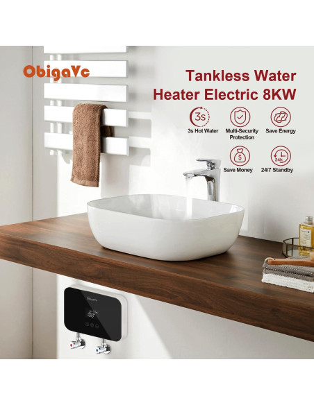 Calentador de Agua Instantáneo Eléctrico ObigaVc 8kW 240V